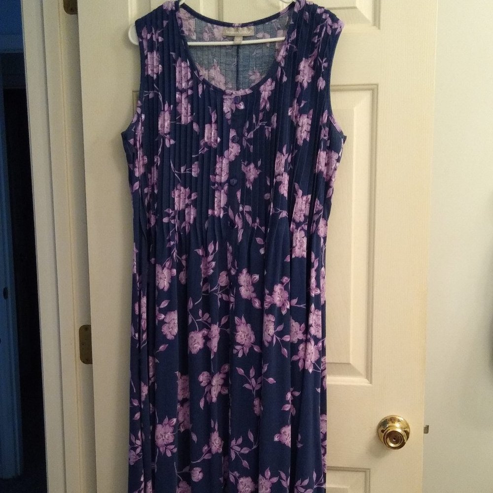 Woman Within Pleated Pintucked Sundress 14/16W
